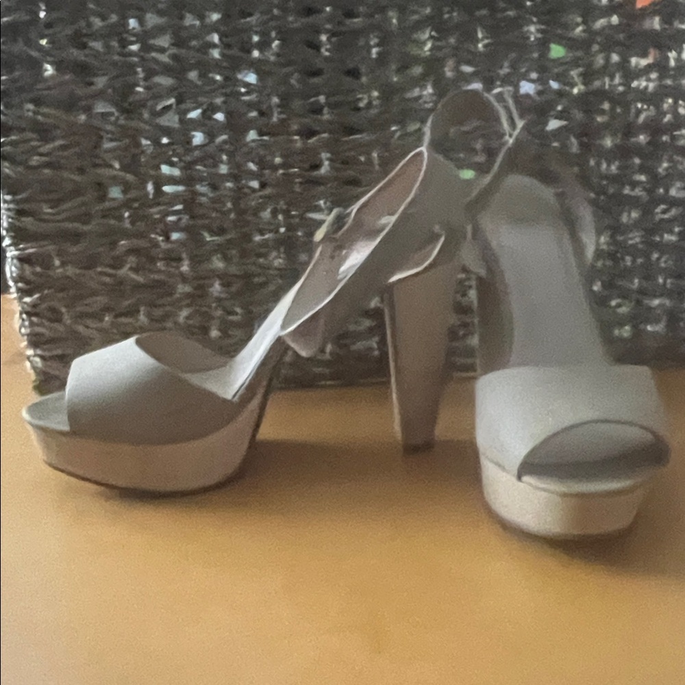 Speed Limit 98 Beige Platform Heels